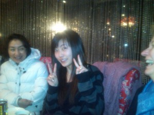 Alice - I told you the Chinese always flash the V sign