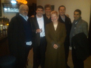 Celebrating our partnership after our 8 hour lunch