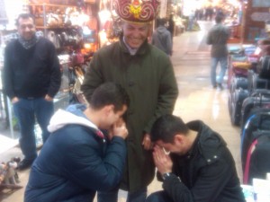 Bahadir and Basar paying homage to Sultan Aziz